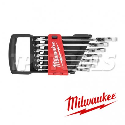 48-22-9529 (006101804) ชุดประแจแหวนข้างปากตายคองอ 7 ชิ้น MILWAUKEE