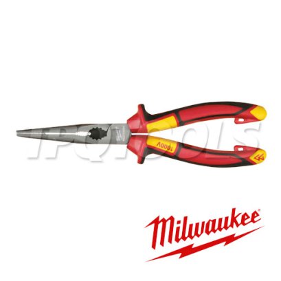 4932464564 (129307171) คีมปากแหลม 205 มม. หุ้มฉนวนกันไฟฟ้า VDE1000V MILWAUKEE (มิลวอคกี้)
