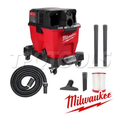M18FVC23L-0 (019600816) เครื่องดูดฝุ่นไร้สาย 23 ลิตร 18V มอเตอร์ไร้แปรงถ่าน POWERSTATE แรงดูดสูงสุด 149 mbar (เครื่องเปล่า) MILWAUKEE