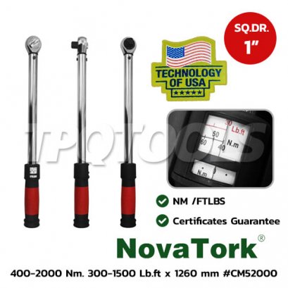 CM52000 ประแจขันปอนด์ ชนิดด้ามยาง SQ.DR.1&quot; 400-2000 Nm / 300-1500 FT.LBS