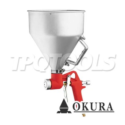 9514A กาพ่นเทคเจอร์ 5 ลิตร (กระป๋องอลูมิเนียม) ขนาดปากพ่น 4,6,8 มม. ทางเข้าลม 1/4" NPT, BSP OKURA