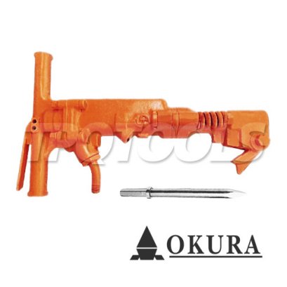 B47C เครื่องสกัดลม/เครื่องแย็กลม B47C ความถี่กระแทก 21 HZ/26J น้ำหนัก 21.5 กก. พร้อมดอกสกัด 1 ดอก (ใช้กับดอกหกเหลี่ยม+แหลมได้) OKURA