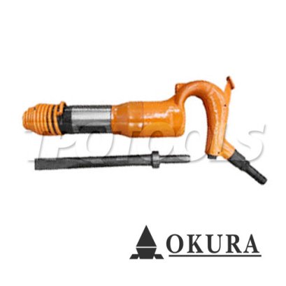 C6 เครื่องสกัดลม (เครื่องแย็กลม) ความถี่กระแทก 32HZ/10J น้ำหนัก 6.4 กก. พร้อมดอกสกัด 1 ดอก (ใช้กับดอกกลม/แบนได้) OKURA
