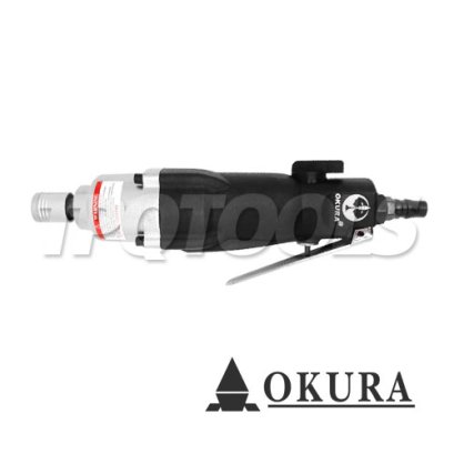C-OK-ASD-08A ไขควงลม ขนาดปากจับ 6.35 มม. NUT CAPACITY 8-10 มม. ความเร็วรอบ 11000RPM ความยาวรวม 195 มม. OKURA