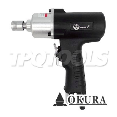 C-OK-ASD-08B ไขควงลม ขนาดปากจับ 6.35 มม. NUT CAPACITY 8-10 มม. ความเร็วรอบ 11000RPM ความยาวรวม 185 มม. OKURA