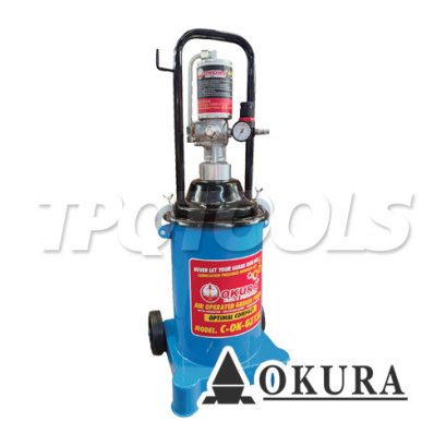 C-OK-GZ12L ถังอัดจารบีใช้ลม 12 ลิตร &quot;NEW 2025&quot; OKURA AIR GREASE PUMP