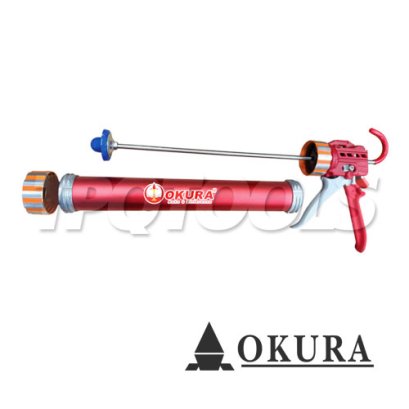 C-SG-400 ปืนยิงกาว ซิลิโคน อะคริลิค ไส้กรอก รุ่นใช้งานหนักพิเศษ สำหรับใส่ไส้กรอก 300ML, 400ML ,600ML ความโตหลอด 50x400 มม. OKURA