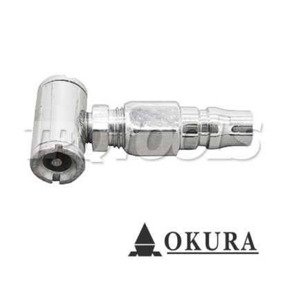 C-TCC-22 หัวเติมลมสั้น 2 ข้าง รุ่นข้อต่อคอปเปอร์ OKURA