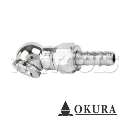 C-TTC-21 หัวเติมลมสั้นถอดได้ รุ่นหางปลา 5/16" OKURA