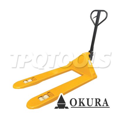 DF-5.0T รถลากพาเลท 5 ตัน / 5000 กก. ล้อ PU ปรับหมุนได้ 180 องศา หน้ากว้าง 685 มม. ปรับหมุนยกได้ 180 องศา &quot;OKURA&quot;