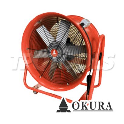 D-OK-32BW (32 นิ้ว) พัดลมท่อระบายอากาศ ขนาด 32 นิ้ว (เฉพาะตัวเครื่อง) ตัวสีส้ม มอเตอร์ 380V / ไฟฟ้า 4000W OKURA PORTABLE VENTILATOR