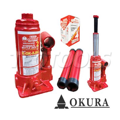 E-OK-BJ02 แม่แรงกระปุก 2 ตัน มีระบบ VALVE OVERLOAD &quot;OKURA&quot;