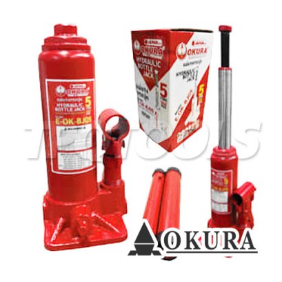 E-OK-BJ05 แม่แรงกระปุก 5 ตัน มีระบบ VALVE OVERLOAD &quot;OKURA&quot;