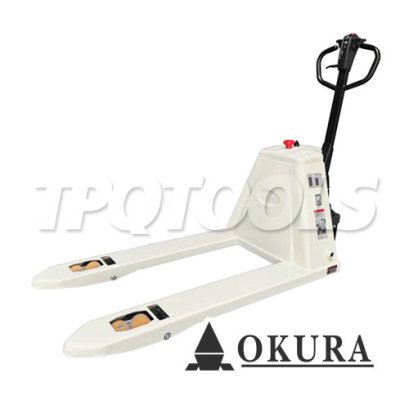 E-OK-BPP02 รถลากพาเลทใช้พลังงานแบตเตอรี่ 24V ขนาด 2 ตัน (2000 กก.) "OKURA"