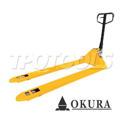 E-OK-HP03XL รถลากพาเลท หมุนรอบยกได้ 180 องศา รุ่นยาวพิเศษ 1.78 เมตร ขนาด 3 ตัน ปรับหมุนยกได้ 180 องศา &quot;OKURA&quot;