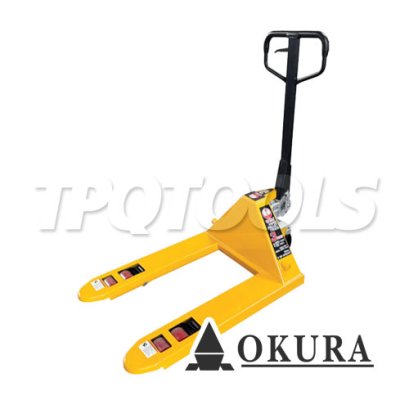 E-OK-HP03XS รถลากพาเลท หมุนรอบยกได้ 180 องศา รุ่นสั้นพิเศษ 0.8 เมตร ขนาด 3 ตัน ปรับหมุนยกได้ 180 องศา &quot;OKURA&quot;