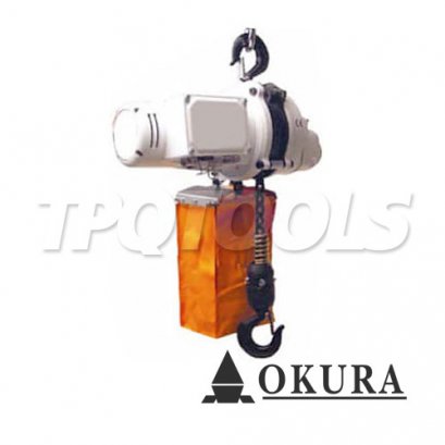E-OK-1000MCH รอกไฟฟ้าแบบพกพา OKURA ยก 1000 กก. โซ่ยาว 3 เมตร