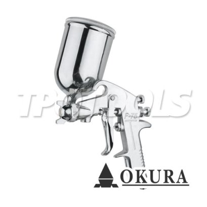 F-75G กาพ่นสีใช้ลม กระป๋องบน ขนาดปาก 1.5 มม. 400CC ความจุลม 185 ลิตร/นาที OKURA