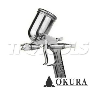 K-3 กาพ่นสีใช้ลม กระป๋องบน ขนาดปาก 0.5 มม. 200CC ความจุลม 35 ลิตร/นาที ทรงใบพัด OKURA