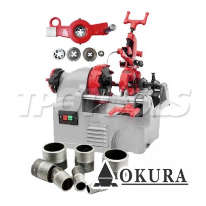 OK-KT-201 (REX TYPE) เครื่องต๊าปเกลียวไฟฟ้า 1/2&quot;-1&quot; MANUALหัวต๊าปต่อเนื่อง OKURA
