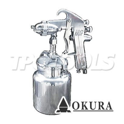 MC-100S กาพ่นสีใช้ลม AIR SPRAY GUN ขนาดปาก 2.0 มม. 1000CC ความจุลม 165 ลิตร/นาที OKURA