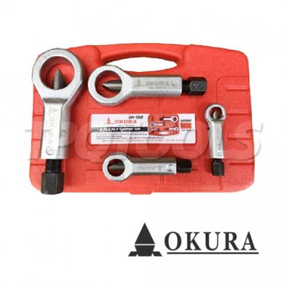 OK-1012 ชุดผ่าหัวน็อต 9-27 มม. (5/16-1.1/8 นิ้ว) OKURA NUT SPLITTER