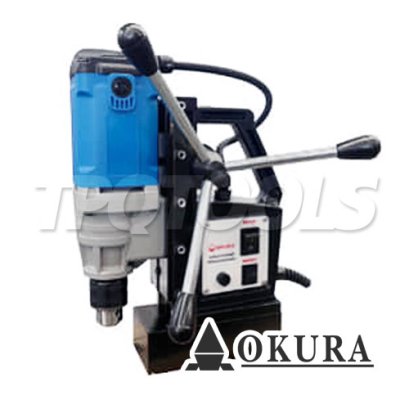OK-13 สว่านขาแม่เหล็ก 13 มม. 1150W-220V มาพร้อมหัวสว่านใช้กับดอกสว่านทั่วไป-ก้านลด OKURA