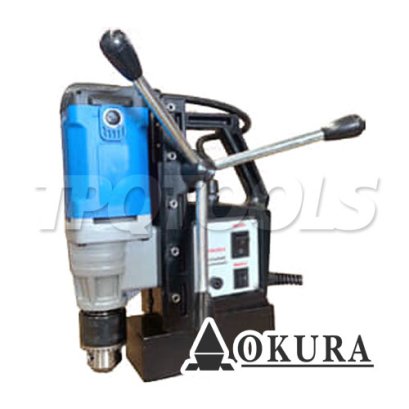 OK-16 สว่านขาแม่เหล็ก 16 มม. 1380W-220V ปรับความเร็วรอบได้ ใช้กับดอกสว่านทั่วไป ดอกก้านลด-ดอกต๊าปเท่านั้น OKURA