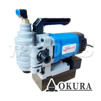 OK-35LS สว่านขาแม่เหล็ก 35 มม. 1500 วัตต์ 220V ใช้กับดอกโฮลคัตเตอร์ (เจ็ทบอร์ท) เท่านั้น OKURA