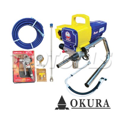 OK-455 ปั๊มพ่นสีไฟฟ้าแอร์เลส (ไม่มีน้ำผสม) 1800 วัตต์ 220V OKURA