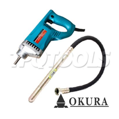 CV-5015 สายจี้คอนกรีต รุ่นมือถือ มอเตอร์ไฟฟ้า 50 มม. ยาว 1.5 ม. มอเตอร์ 920W OKURA Handy Concrete Vibrator