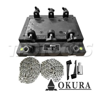 OK-TH550 ฐานสำหรับวางแท่นสว่านขาแม่เหล็ก (ฐานจับกลม) 115x240 มม. ขนาดท่อ 250-550 มม. OKURA