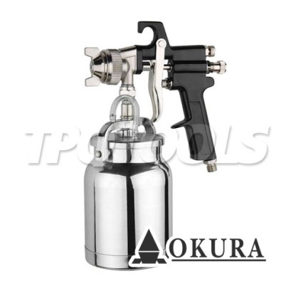 PQ-2U (S) กาพ่นสีใช้ลม AIR SPRAY GUN ขนาดปาก 2.0 มม. 1000CC ความจุลม 4-7 CFM OKURA