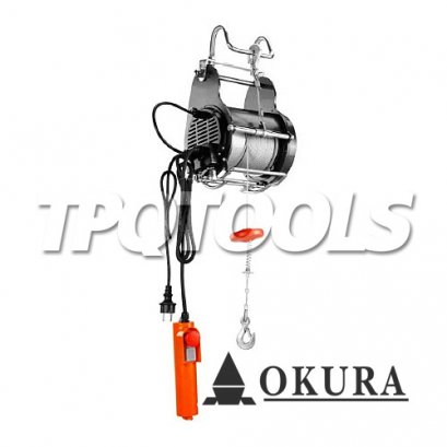 OK-OWE800D รอกสลิงไฟฟ้า 800 กก. 1300W ยกสูง 15 เมตร สลิง 5 มม. DOUBLE LINE