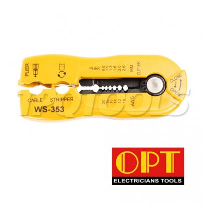WS-353 คีมปอกสายไฟ (0.8-2.6 MM² / AWG 20-10) OPT WIRE STRIPPING TOOL