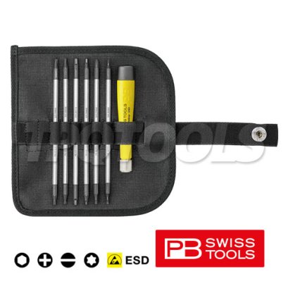 PB1113ESD ไขควงชุด ESD ด้ามกันไฟฟ้าสถิต TELESCOPIC พร้อมซองหนัง PB SWISS TOOLS
