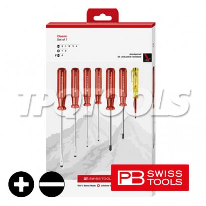 PB1575CBB ไขควงชุด 7 ตัว ปากแฉก + ปากแบน + ไขควงลองไฟ