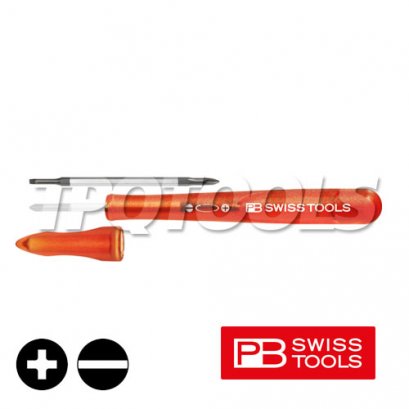 ไขควงสลับด้ามปากกา ปากแบน/แฉก เบอร์ 0 PB168-0 RED (EDITION)