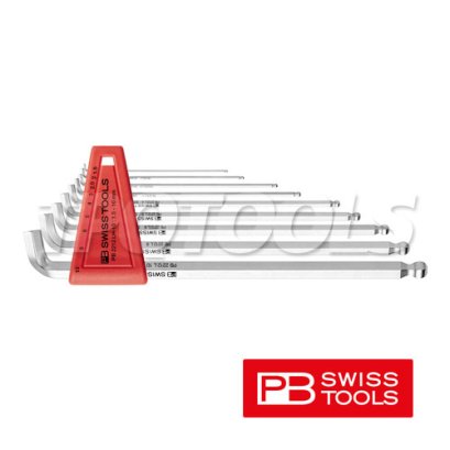 PB2212LH10 ชุดประแจหกเหลี่ยมหัวบอลแบบยาว คอสั้น ขนาด 1.5-10 มม. (9 ตัวชุด) PB SWISS TOOLS