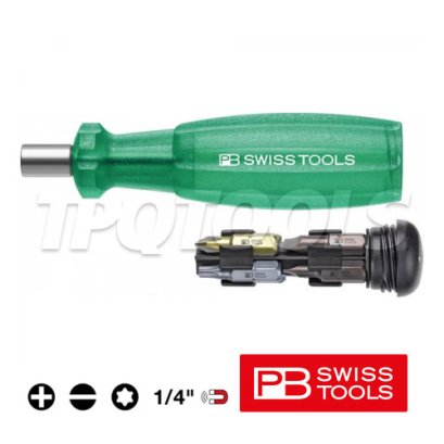 PB6460.GREEN ไขควงเปลี่ยนหัวได้ (ด้ามเขียว) PB SWISS TOOLS
