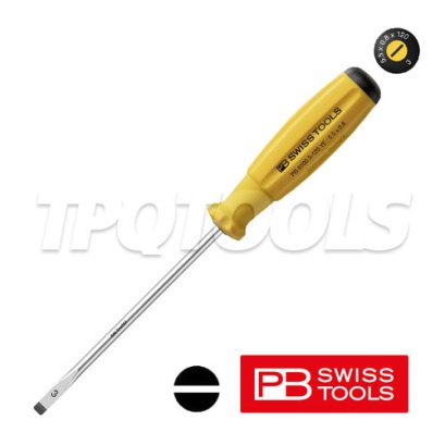 PB8100-3-120YE (PB8100RB) ไขควงปากแบนด้าม SWISSGRIP เบอร์ 3x120x220 มม. PB SWISS TOOLS