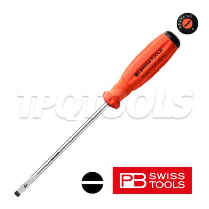 PB8100-4-140OR (PB8100RB) ไขควงปากแบนด้าม SWISSGRIP เบอร์ 4x140x245 มม.  PB SWISS TOOLS