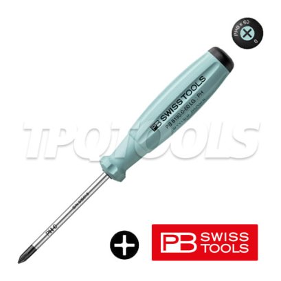PB8190-0-60LG (PB8190RB) ไขควงปากแฉกด้าม SWISSGRIP เบอร์ 0x60x140 มม.  PB SWISS TOOLS