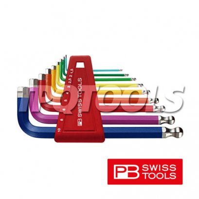 ชุดประแจหกเหลี่ยมหัวบอลสั้น PB212H-10RB