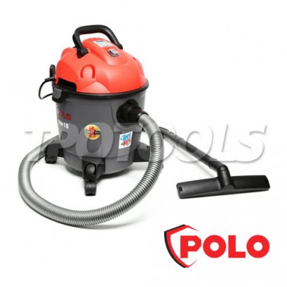 AURA18 เครื่องดูดฝุ่นน้ำ-แห้ง ถังพลาสติก 18 ลิตร 1200W รุ่นงานบ้าน POLO