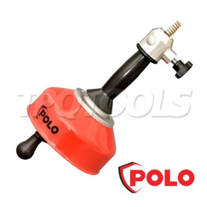 POLO เครื่องล้างท่อแบบมือหมุน / งูเหล็กทลวงท่อตัน 2IN1 รุ่น D-50SZ-2 เหมาะกับทำความสะอาดท่อขนาด 20 - 75 มม. (3/4 นิ้ว - 3 นิ้ว) สายยาว 7.6 ม. (โปโล)