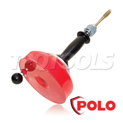 POLO เครื่องล้างท่อมือหมุน / งูเหล็กทลวงท่อตัน รุ่น GQ-50S-2 เหมาะกับทำความสะอาดท่อขนาด 20 - 75 มม. (3/4 นิ้ว - 3 นิ้ว) ความยาวสาย 6 ม. (โปโล)