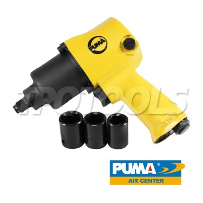 AT-5247K บล็อกลมพร้อมชุดลูกบล็อก (งานหนัก) 1/2&quot; / 4 หุน แรงบิด 400 FTLBS ความเร็วรอบ 7000 RPM ลูกบล็อก 17,19,21 มม. พูม่า &quot;PUMA&quot;