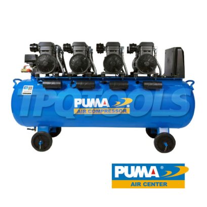 FORCE-160 ปั๊มลมไร้น้ำมันพูม่า (ออยล์ฟรี) OIL-FREE ความจุถัง 160 ลิตร 1450Wx4 มอเตอร์ทองแดง รอบมอเตอร์ 2850 RPM พูม่า PUMA