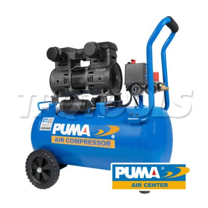 FORCE-35 ปั๊มลมไร้น้ำมันพูม่า (ออยล์ฟรี) OIL-FREE ความจุถัง 35 ลิตร 1450W มอเตอร์ทองแดง รอบมอเตอร์ 2850 RPM พูม่า PUMA